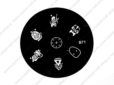 Трафарет с шаблонами для стемпинга JessNail J (B71)