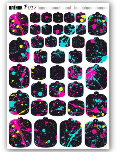 Пленки для педикюра (размер наклеек mini) F017