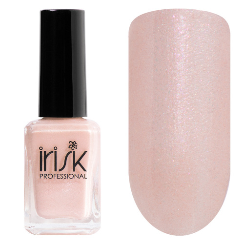 IRISK Укрепитель ногтей с протеином жемчуга 8 мл. Бежево-розовый с шиммером С100-37 (007)