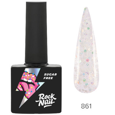 RockNail Гель-лак Sugar Free 861 Orbit Bez Sahara 10 мл.