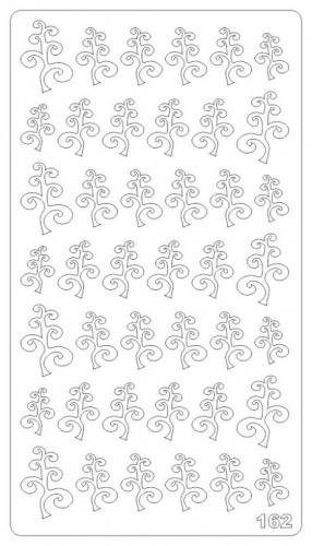 Металлизированные наклейки для ногтей 162 цвет серебро