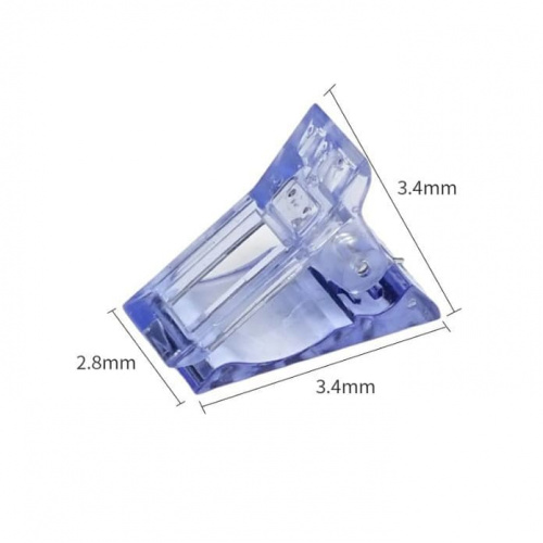 Зажим фиксирующий пластиковый голубой