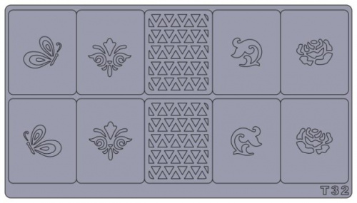 Трафареты для аэрографии на ногтях T32