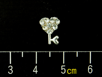 3D украшения Ключ со стразами белый (Y1NO200A) 5 шт./набор