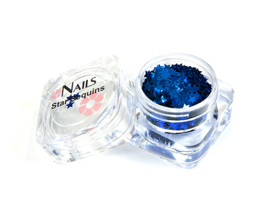 Глиттер Nails квадр.банка Y1BK504 звезда 3 мм. Синий 7