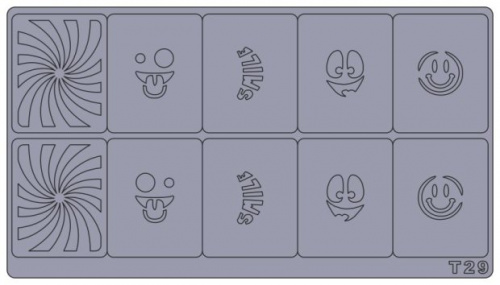 Трафареты для аэрографии на ногтях T29