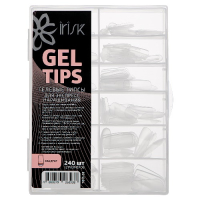 IRISK Гелевые типсы для экспресс наращивания Gel Tips Квадрат 240 шт. Т011-01 IRISK Гелевые типсы для экспресс наращивания Gel Tips Квадрат 240 шт. Т011-01