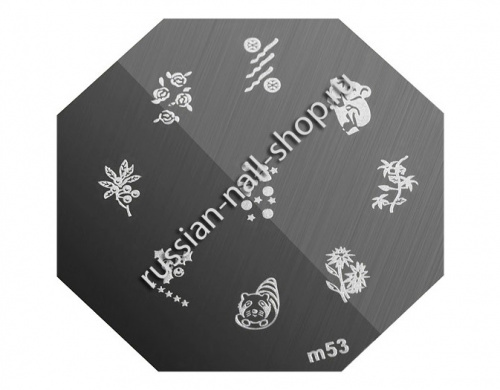 Трафарет с шаблонами для стемпинга (m53)