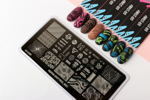 Go Stamp Пластина для стемпинга 057 Webpunk