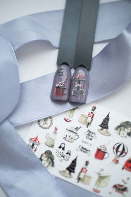 MALGRAT Nails 3D Слайдер-дизайн ОБЪЕМНЫЕ 3D СЛАЙДЕРЫ 3D Новый год 3DNY121