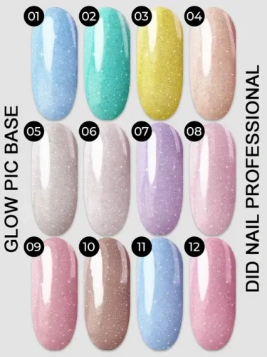 DidNail Professional Камуфлирующая база с блестками Glow Pic Base 05 10 мл.