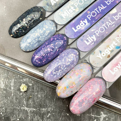 Patrisa Nail POTAL Yogurt base каучуковая молочная база с разноцветной поталью 8 мл. B513 Patrisa Nail POTAL Yogurt base каучуковая молочная база с разноцветной поталью 8 мл. B513