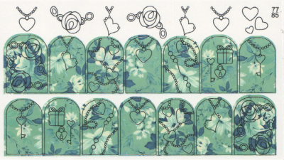 Комбинированный водный слайдер дизайн (полноцветная печать+фольга) 77-85