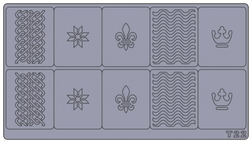 Трафареты для аэрографии на ногтях T22