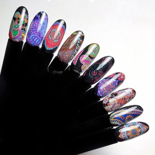 Переводная фольга орнамент пейсли набор/10шт.