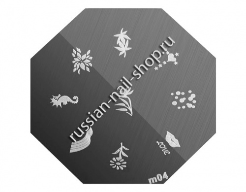 Трафарет с шаблонами для стемпинга (m04)