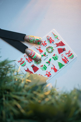 MALGRAT Nails 3D Слайдер-дизайн ОБЪЕМНЫЕ 3D СЛАЙДЕРЫ 3D Новый год 3DNY134