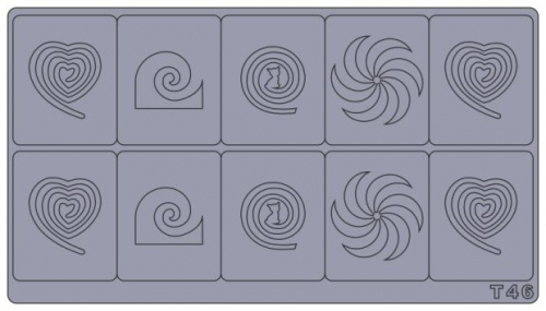 Трафареты для аэрографии на ногтях T46