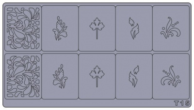 Трафареты для аэрографии на ногтях T15(A10)