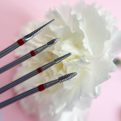 KristallNails, Твердосплавная фреза Пламя Мелкая (Красная) 21015