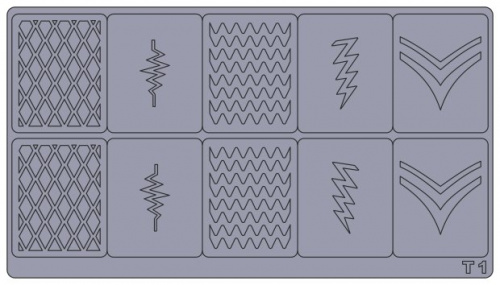 Трафареты для аэрографии на ногтях T1