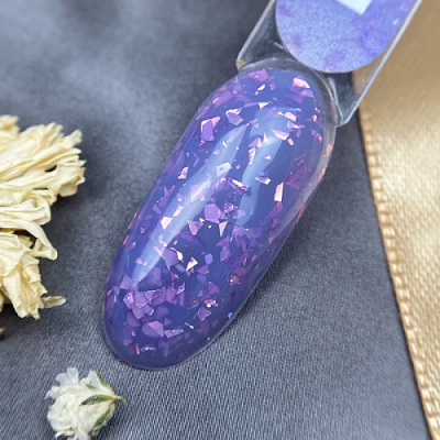 Patrisa Nail POTAL Lady base каучуковая фиолетовая база с лиловой поталью 8 мл. B521 Patrisa Nail POTAL Lady base каучуковая фиолетовая база с лиловой поталью 8 мл. B521