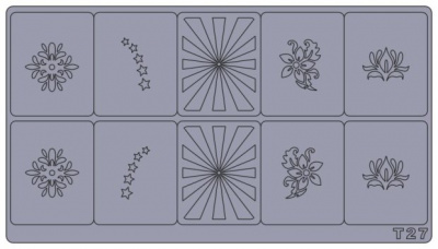 Трафареты для аэрографии на ногтях T27(A17)