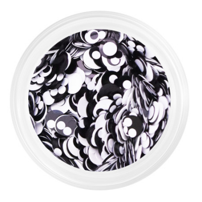 Камифубуки K107 Кружочки черно-белый монохром 5 гр. NE97