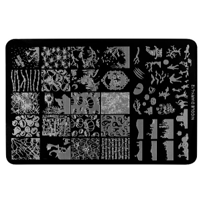 IRISK Трафарет для стемпинга металлический 9,5x14,5 см. П557-18 (023) NICOLE DIARY L-12