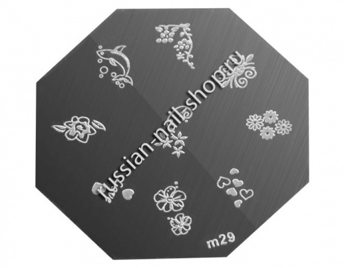 Трафарет с шаблонами для стемпинга (m29)