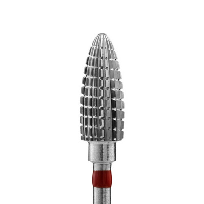 Тайфун, Твердосплавная фреза Катрин Пуля зауженная Мелкая (Красная) 13604