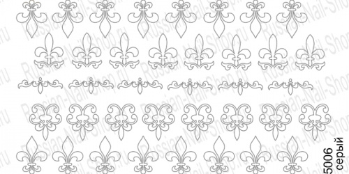 Нейлкруст - трафарет-слайдер 5006 серый