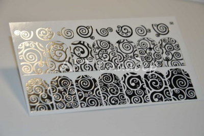 Слайдер дизайн фольгированный 58 серебро