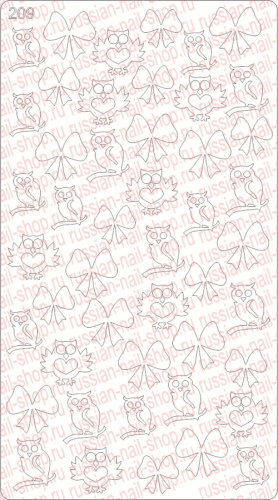 Металлизированные наклейки для ногтей 209 цвет серебро