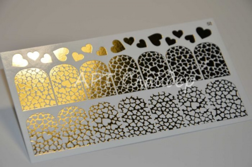 Слайдер дизайн фольгированный 55 золото