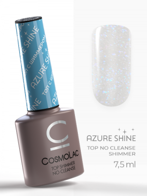 CosmoLac Топ с шиммером без липкого слоя Azure Shine 7,5 мл. CosmoLac Топ с шиммером без липкого слоя Azure Shine 7,5 мл.