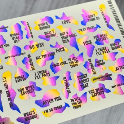 2D Фольгированный слайдер-дизайн MilliArt Nails MN-FL-028