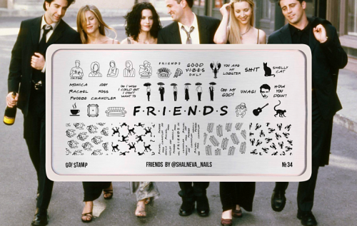 Go Stamp Пластина для стемпинга 034 Friends