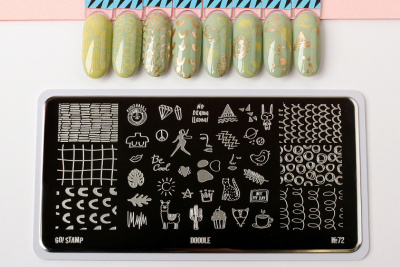 Go Stamp Пластина для стемпинга 072 Doodle