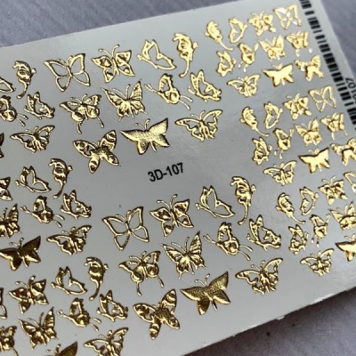 3D Хрустальный слайдер-дизайн 3D107 Gold Crystal