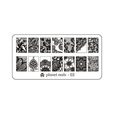 Planet Nails Пластина для Stamping Nail Art №03 23088/3
