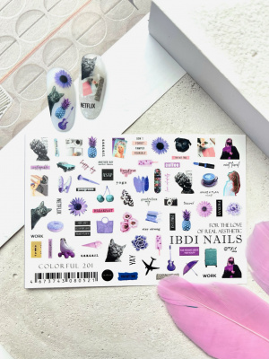 IBDI NAILS Слайдер дизайн COLORFUL 201
