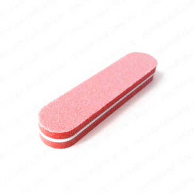 Баф для ногтей средний закругленный BAFL-20R красный