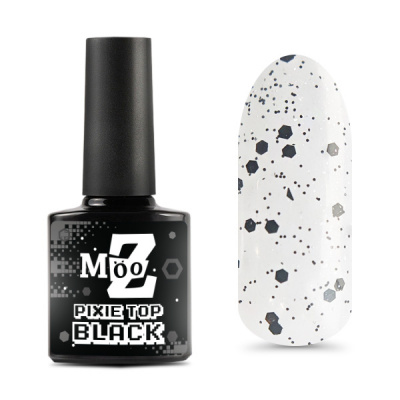 MOOZ Pixie Top Black глянцевый топ без липкого слоя 9 мл. OB38