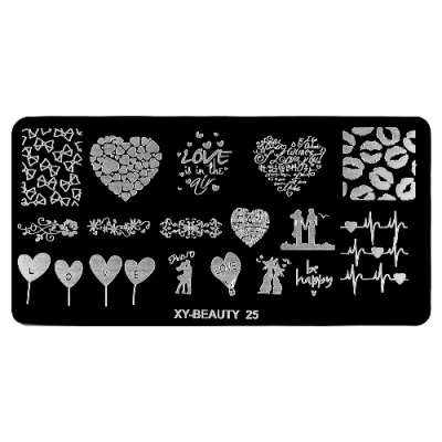 IRISK Трафарет для стемпинга металлический 6x12 см. П557-11 (157) XY-BEAUTY-25