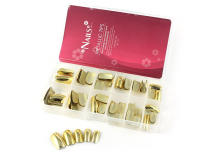 Накладные типсы Metallic Tips (Y1NG96A) Золото 120 шт./кор. Накладные типсы Metallic Tips (Y1NG96A) Золото 120 шт./кор.
