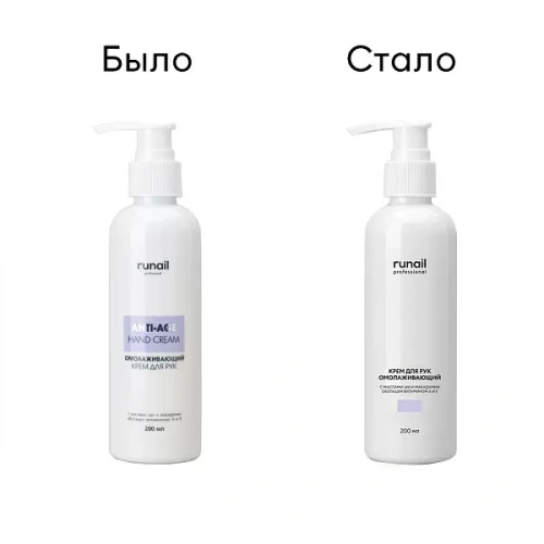 Runail Крем для рук ОМОЛАЖИВАЮЩИЙ 200 мл. №3831