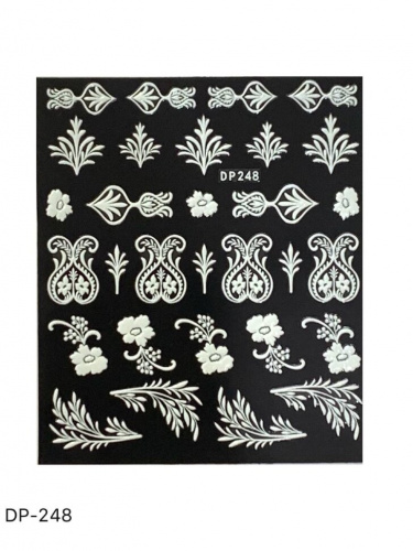 Наклейка DP-248 вензель белый Наклейка DP-248 вензель белый