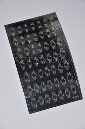 Металлизированные наклейки для ногтей 163 цвет серебро