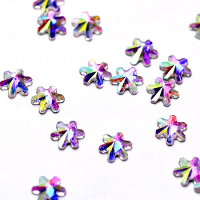 Стразы фигурные Снежинка супер-голография 4 мм./10 шт. ND57